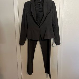 Gray pant suit